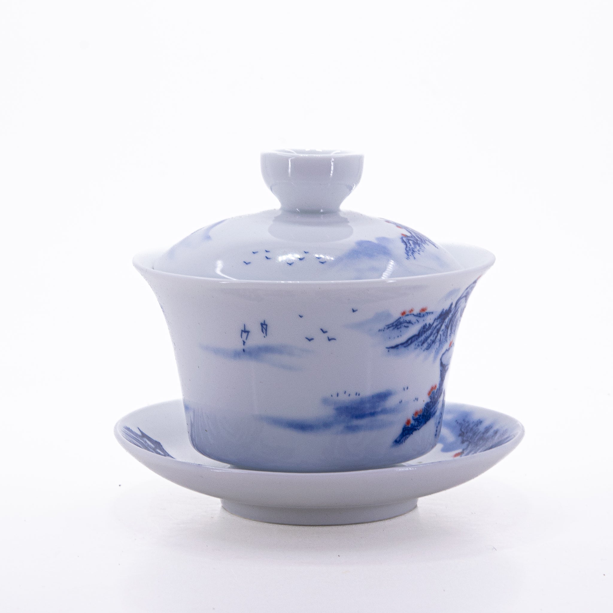 Blue and White Underglaze Red Porcelain Landscape Design Gaiwan #11€45.95GaiwanmySiteTEAWAVYTEAWAVY